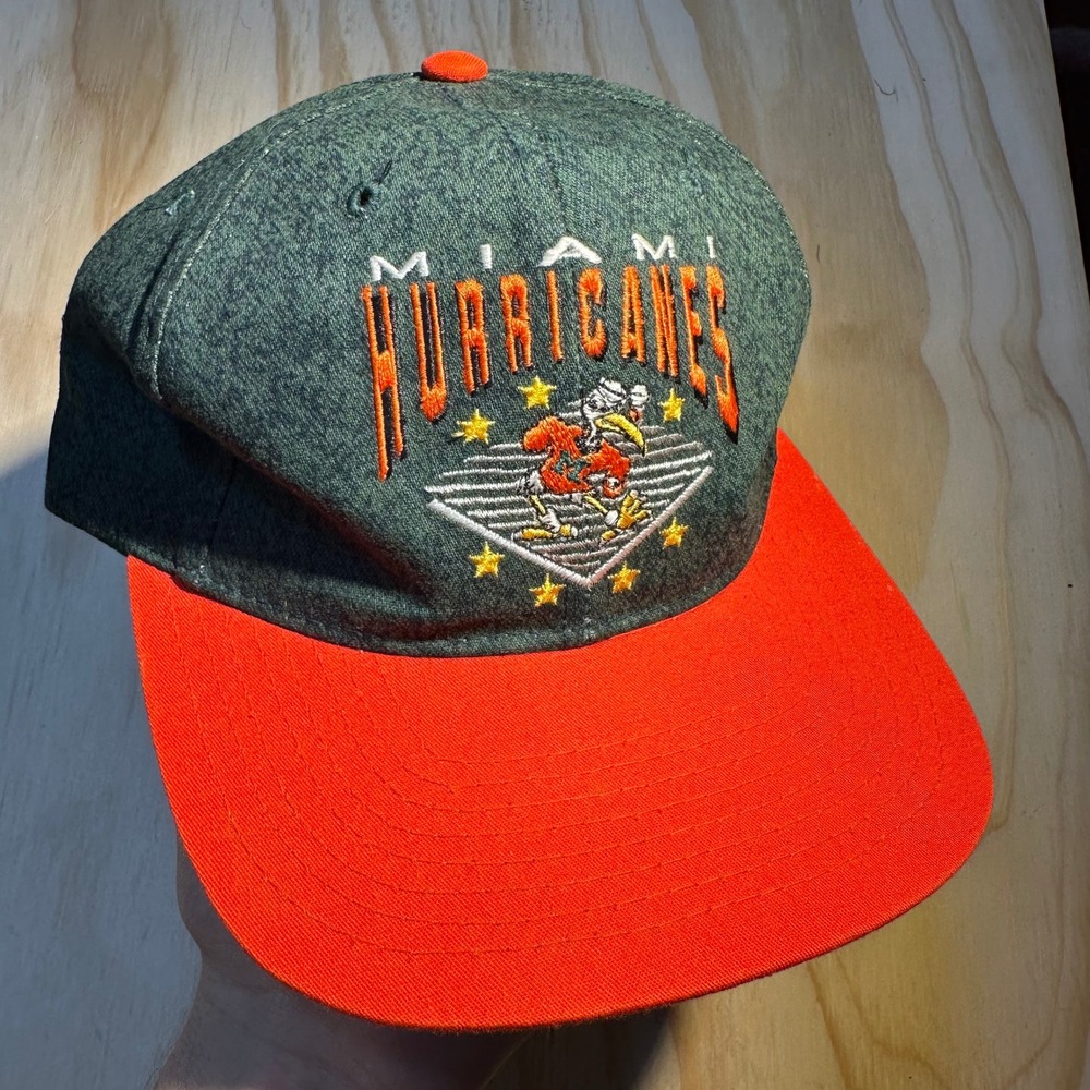 Vintage Starter Miami Hurricanes Hat Mens Green Orange Snapback The Classic Cap